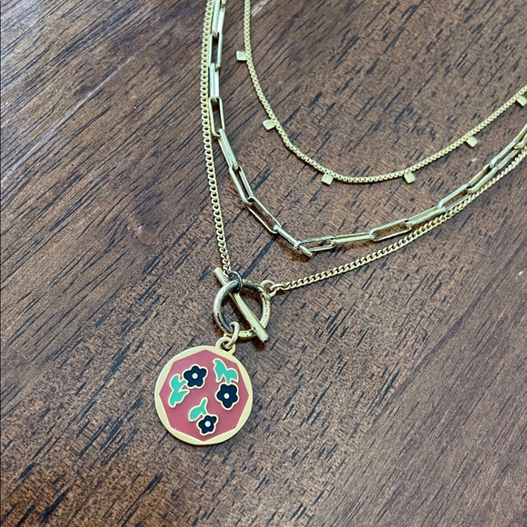 Madewell Enamel Daisy Coin Necklace Set (Rusty Torch) - Picture 4 of 11